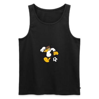 Fussball Ente Entchen ball Ente Tor - Men's Premium Organic Tank Top - black - Front - AI Model Male 178 light (178cm)