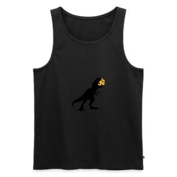 t rex monster dinosaur dinosaur dino meat - Men's Premium Organic Tank Top - black - Front - AI Model Male 178 light (178cm)