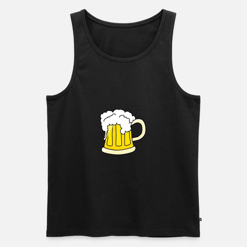 Bier - Männer Premium Bio Tank Top - Schwarz