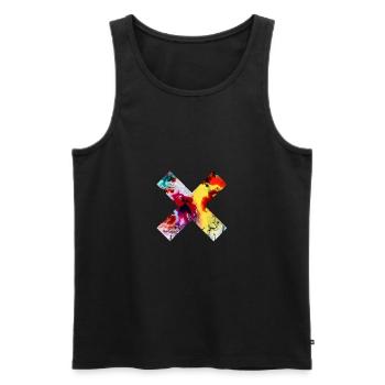 X-Art (Art, Kunst) - Männer Premium Bio Tank Top - Schwarz - Vorne - AI Model Male 178 light (178cm)