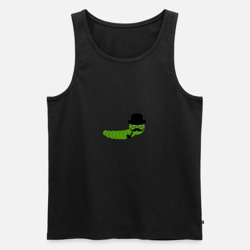 Wurm - Männer Premium Bio Tank Top - Schwarz