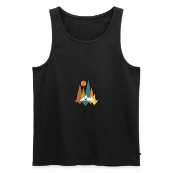 Berge - Männer Premium Bio Tank Top - Schwarz - Vorne - Michal (187cm)