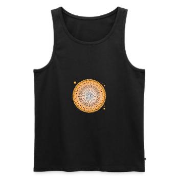 Rotating pattern circle - Men's Premium Organic Tank Top - black - Front - AI Model Male 178 light (178cm)