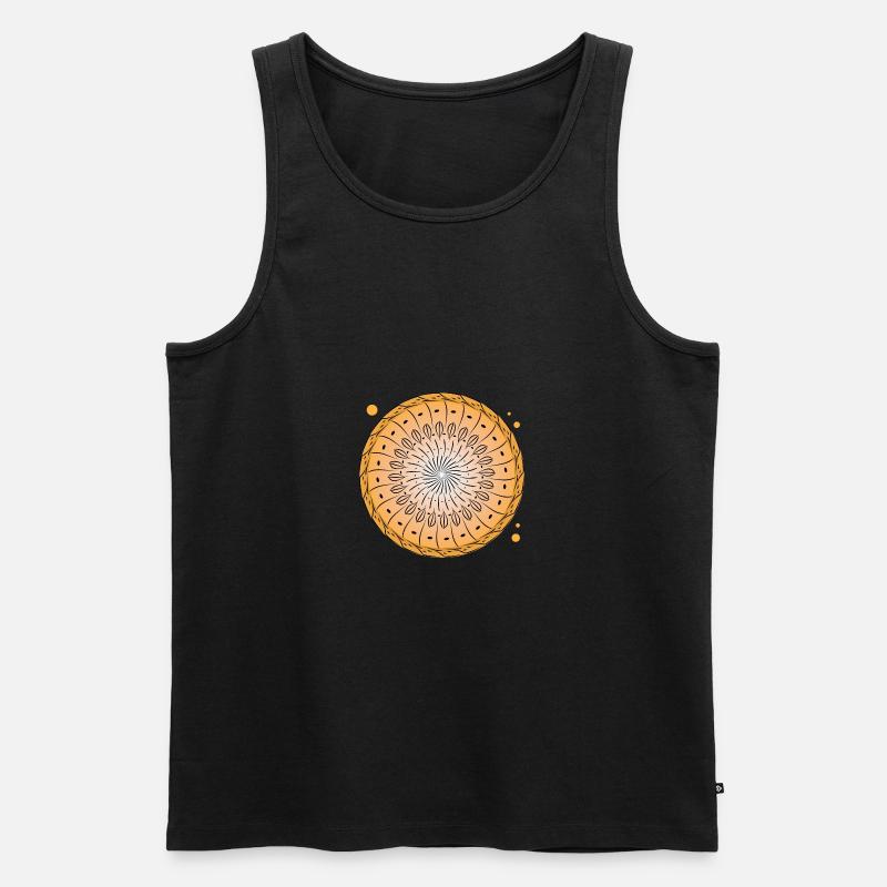 Rotating pattern circle - Men's Premium Organic Tank Top - black