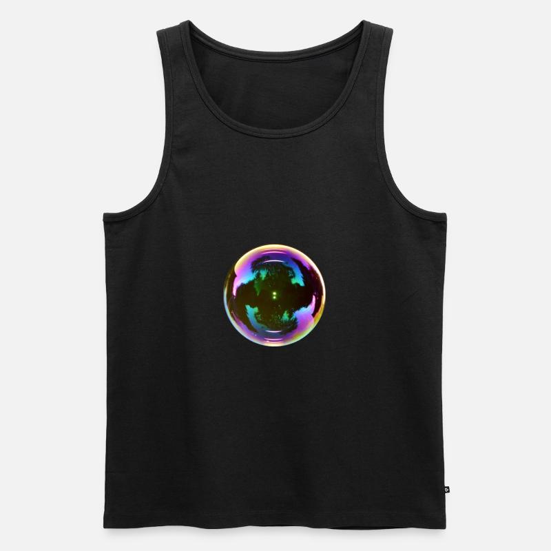 bubble - Männer Premium Bio Tank Top - Schwarz