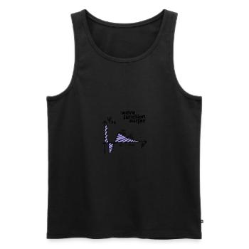 Quantenmechanik Elektron Surfer (Physik) - Männer Premium Bio Tank Top - Schwarz - Vorne - AI Model Male 178 light (178cm)