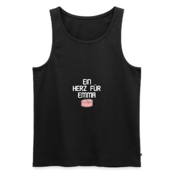 Ein Herz Für Emma Party MDMA Shirt - Männer Premium Bio Tank Top - Schwarz - Vorne - AI Model Male 178 light (178cm)