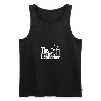 Chat drôle - Débardeur bio Premium Homme - noir - Devant - AI Model Male 178 light (178cm)