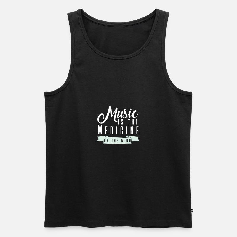 Gute Musik - Männer Premium Bio Tank Top - Schwarz