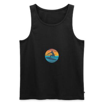 Surfeurs vintage - Surfer Retro Cadeau - Débardeur bio Premium Homme - noir - Devant - Michal (187cm)