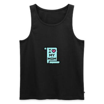 I love my mother Mum Mom Mummy Mothers Day - Men's Premium Organic Tank Top - black - Front - AI Model Male 178 light (178cm)