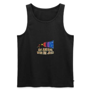 Hunt Big Bang - Men's Premium Organic Tank Top - black - Front - AI Model Male 178 light (178cm)