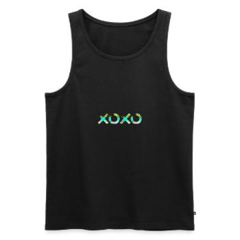 XOXO - Débardeur bio Premium Homme - noir - Devant - AI Model Male 178 light (178cm)