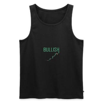 BULLISH MARKET - Stock Market Money Trading Finance - Men's Premium Organic Tank Top - black - Front - AI Model Male 178 light (178cm)