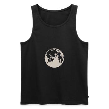 Mond - Männer Premium Bio Tank Top - Schwarz - Vorne - AI Model Male 178 light (178cm)