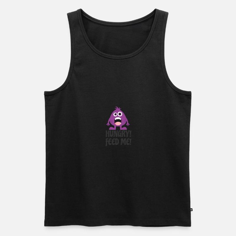 Hunger - Männer Premium Bio Tank Top - Schwarz