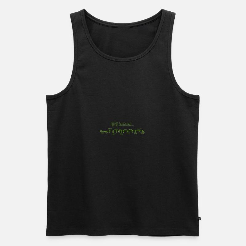 Berliner U-Bahn - U1 - HD - Deutschland - Männer Premium Bio Tank Top - Schwarz
