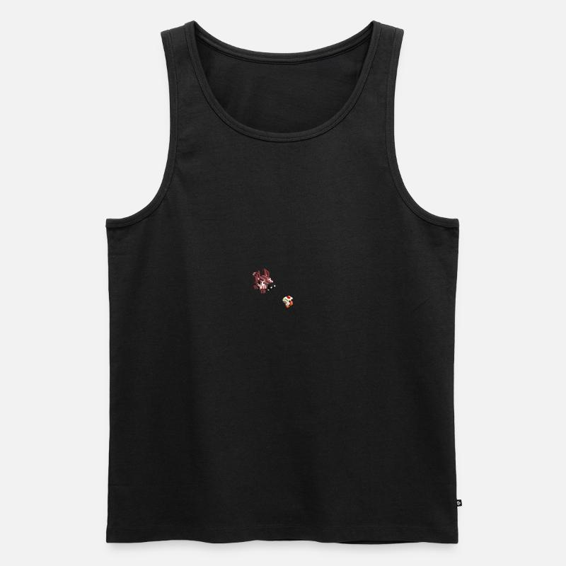 Wolf und Huhn - Männer Premium Bio Tank Top - Schwarz
