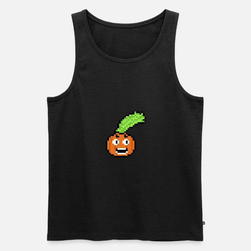 Gemüse (Pixelart) - Männer Premium Bio Tank Top - Schwarz