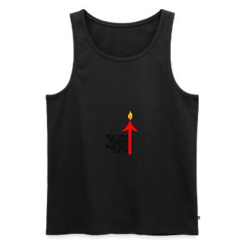 hellste kerze - Männer Premium Bio Tank Top - Schwarz - Vorne - AI Model Male 178 light (178cm)