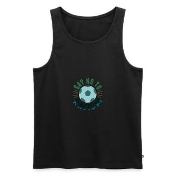 Say NO to racism - Männer Premium Bio Tank Top - Schwarz - Vorne - Michal (187cm)
