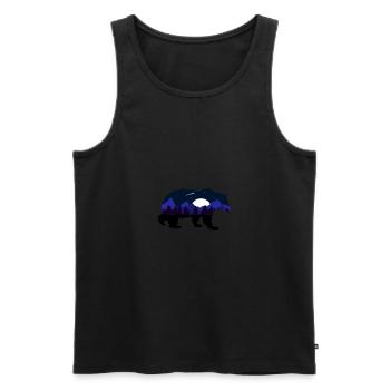 Natur wild 01 - Männer Premium Bio Tank Top - Schwarz - Vorne - Michal (187cm)