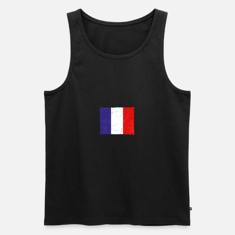 Frankreich - Männer Premium Bio Tank Top - Schwarz