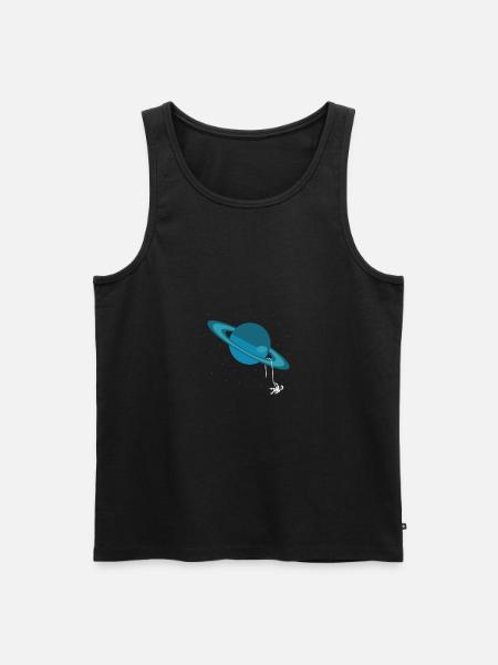 Saturn - Männer Premium Bio Tank Top - Schwarz