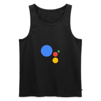 Google Logo Merch! - Männer Premium Bio Tank Top - Schwarz - Vorne - AI Model Male 178 light (178cm)