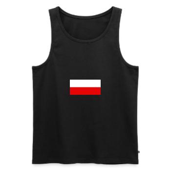 Pologne - Débardeur bio Premium Homme - noir - Devant - Michal (187cm)