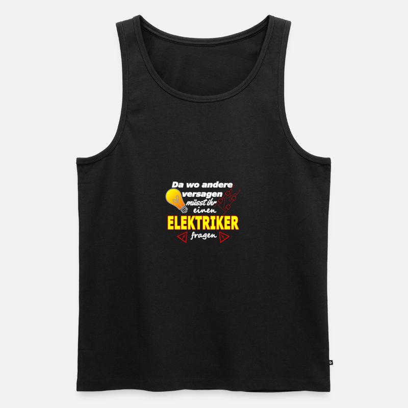 ELEKTRIKER - Männer Premium Bio Tank Top - Schwarz