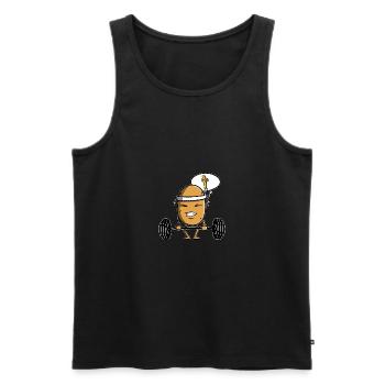 Kartoffel macht Sport - Fitness - Männer Premium Bio Tank Top - Schwarz - Vorne - AI Model Male 178 light (178cm)