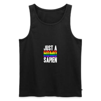 Just A Homo Sapien LGBT Idée cadeau - Débardeur bio Premium Homme - noir - Devant - AI Model Male 178 light (178cm)