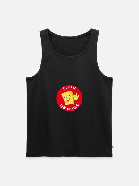 sponge - Men's Premium Organic Tank Top - black