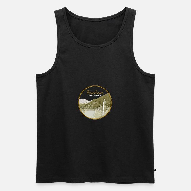 Reschensee - Männer Premium Bio Tank Top - Schwarz