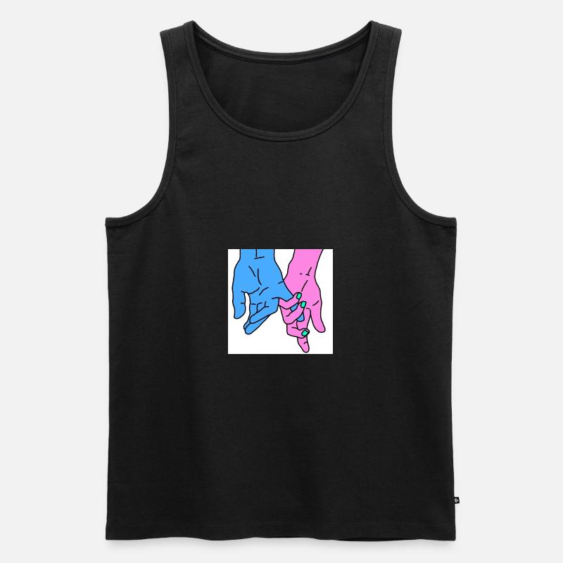 hands rosa - Männer Premium Bio Tank Top - Schwarz