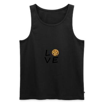 Biscuit love - Men's Premium Organic Tank Top - black - Front - AI Model Male 178 light (178cm)