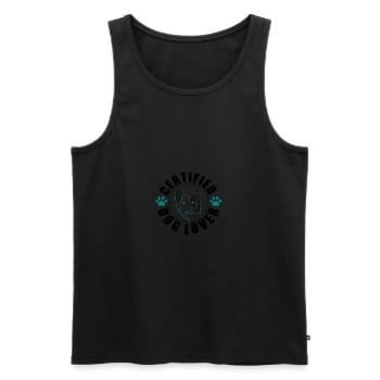 Certified Doglover - Männer Premium Bio Tank Top - Schwarz - Vorne - AI Model Male 178 light (178cm)