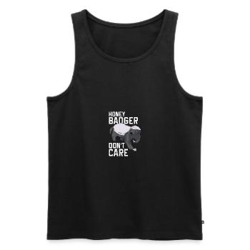 Honey badger - Men's Premium Organic Tank Top - black - Front - Michal (187cm)