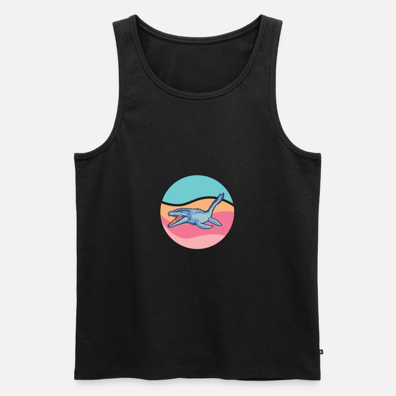 Tylosaurus Dinosaurier Raubtier des Meeres - Männer Premium Bio Tank Top - Schwarz