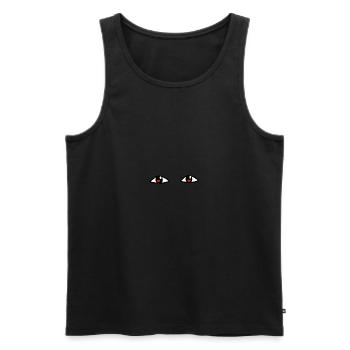 Eyes in love - Men's Premium Organic Tank Top - black - Front - Michal (187cm)