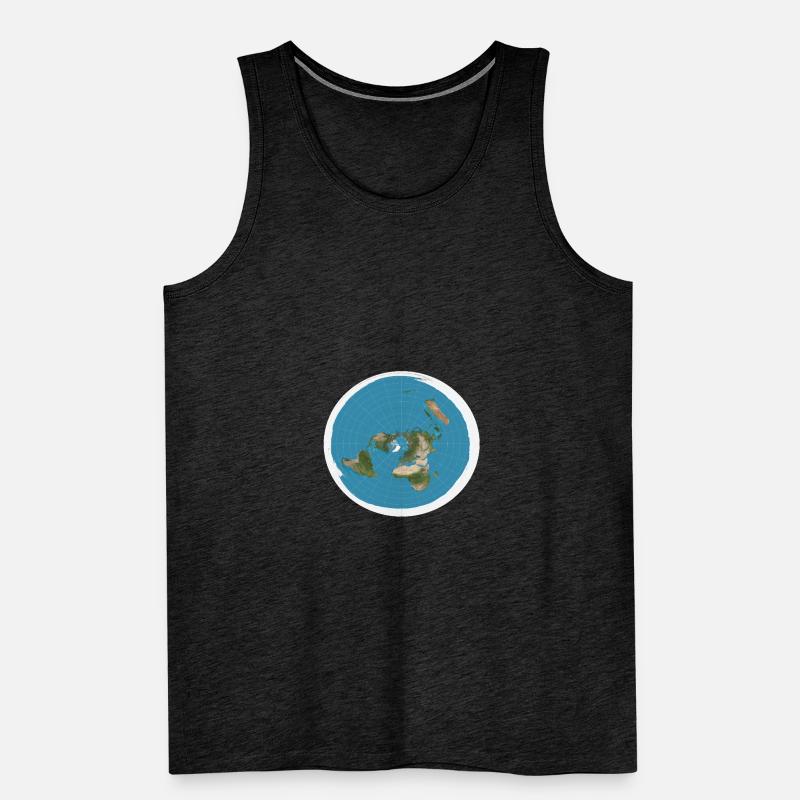 Flat earth map Men's Premium Organic Tank Top