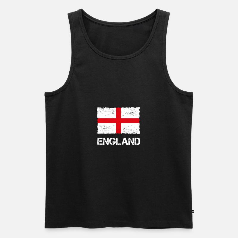 England - Männer Premium Bio Tank Top - Schwarz