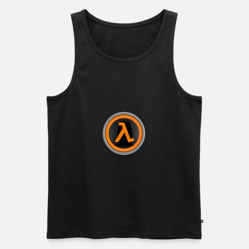Lambda-Logo - Männer Premium Bio Tank Top - Schwarz