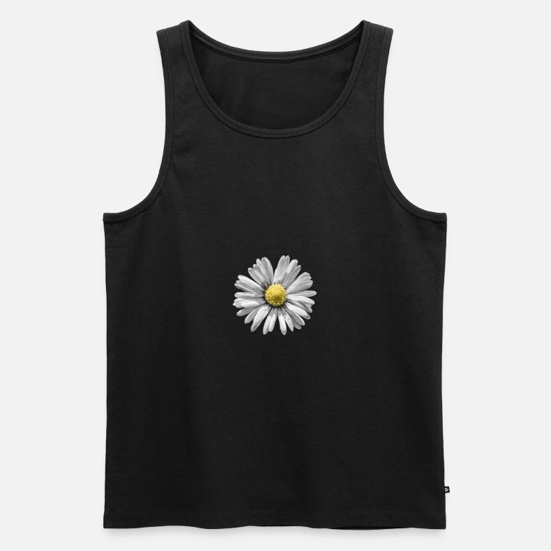Gänseblümchen - Männer Premium Bio Tank Top - Schwarz