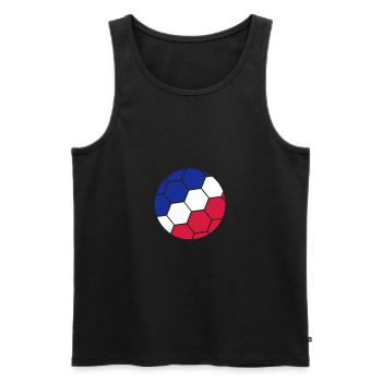 Ballon Italie Football Français Supporter France - Débardeur bio Premium Homme - noir - Devant - Michal (187cm)