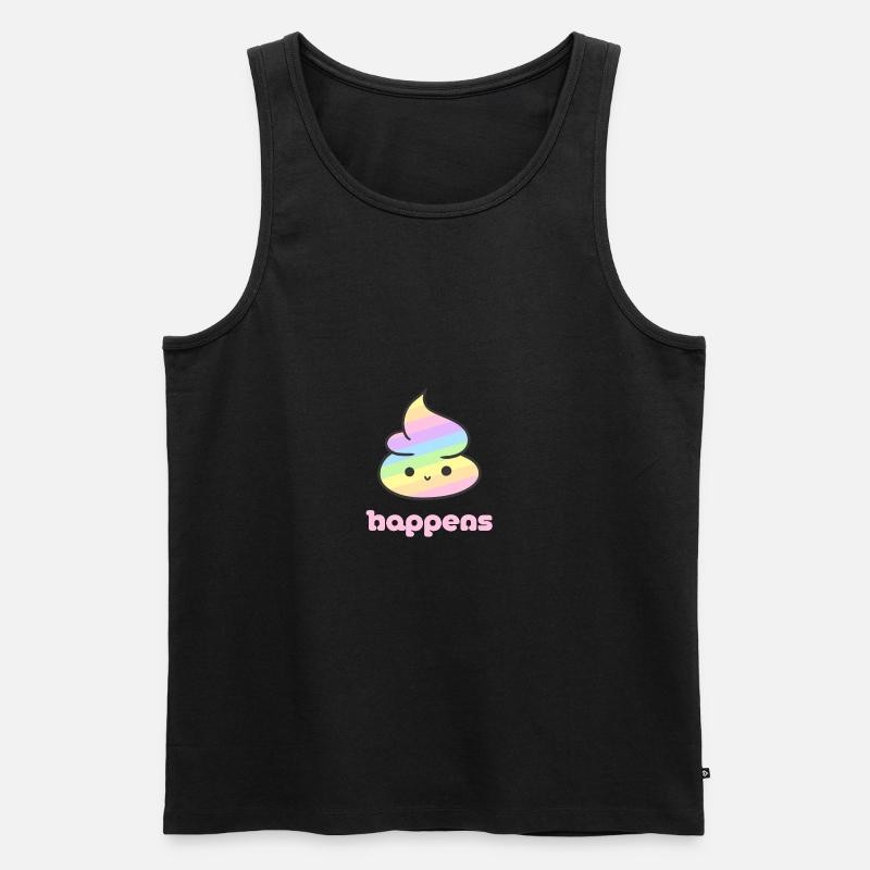 Shit happens - Männer Premium Bio Tank Top - Schwarz