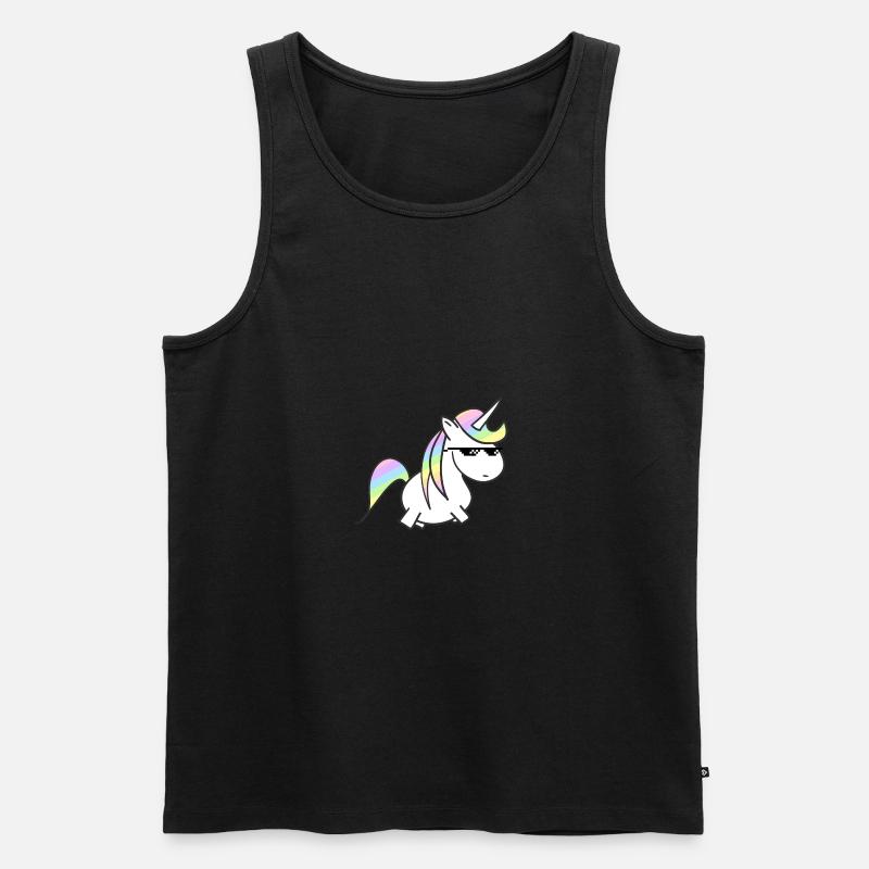 Einhorn - Männer Premium Bio Tank Top - Schwarz