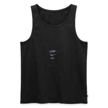 dinosaur - Men's Premium Organic Tank Top - black - Front - AI Model Male 178 light (178cm)