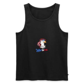 USA, Eagle, Flag, America, Gift, Patriotic - Men's Premium Organic Tank Top - black - Front - Michal (187cm)